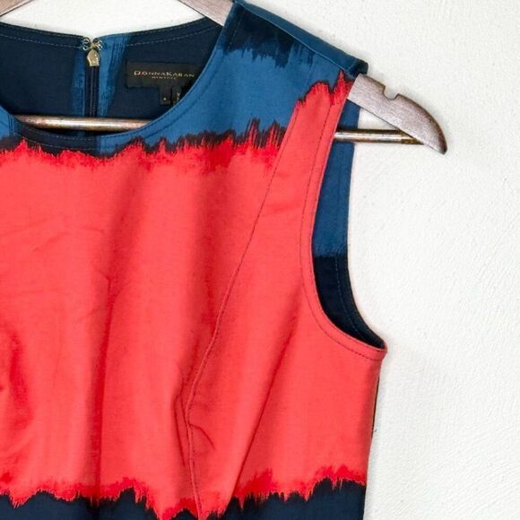 Donna Karan Sheath Sleeveless Orange and Blue Dress - Women’s US 4 - Picture 4 of 13